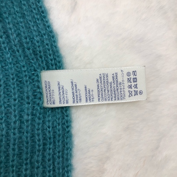 Rebecca Minkoff Aqua Blue Side Slit Knit Sweater - Picture 8 of 8